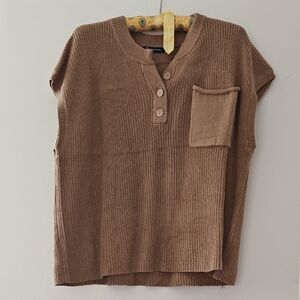 Rust Color Knit Sleeveless Top. New W)O TAgs